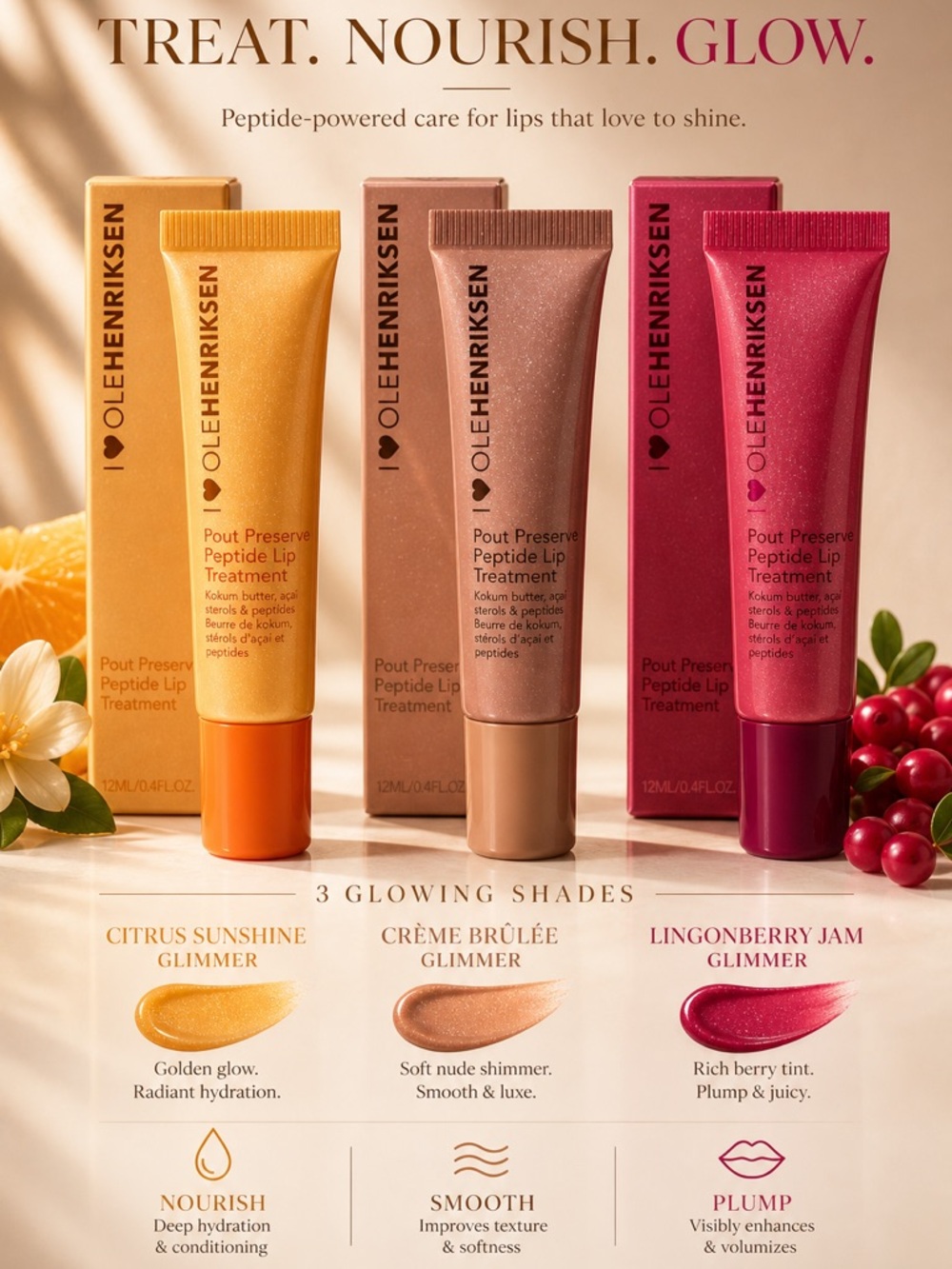 OLEHENRIKSEN TREAT. NOURISH. GLOW Set of 3 glowing shades